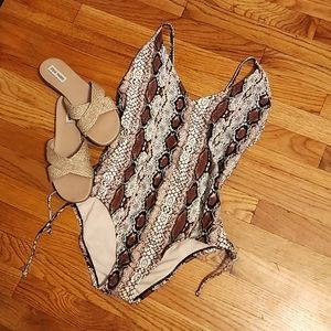 Snake skin bathing suit